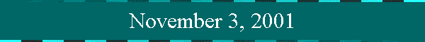 November 3, 2001